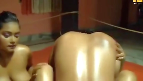 Desi Indian In Wrestling Threesome