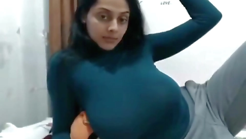 Girl Playing With Her Boobs