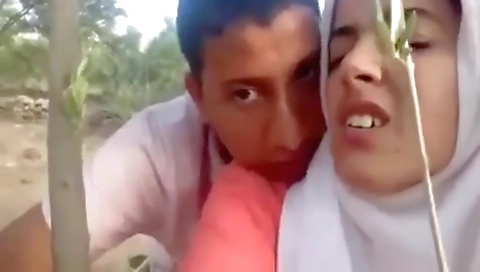 Desi Judva Bhai Bahan Latif Ltifa, Doggy Outdoor Hijab Muslim