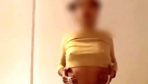 Sexy Girl Takes Off Her Panties. Cute Moans